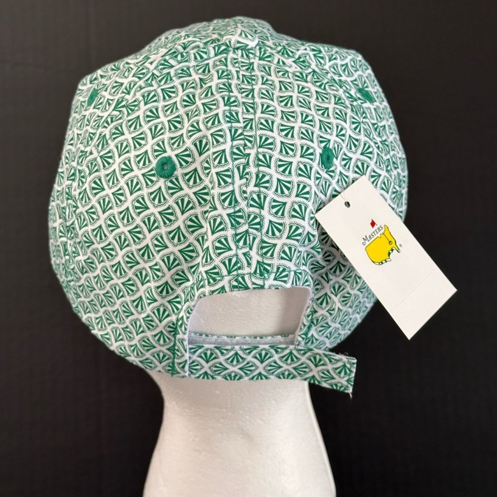 2025 Masters White with Green Patterned Golf Hat with Embroidered Logo NWT - Picture 4 of 7